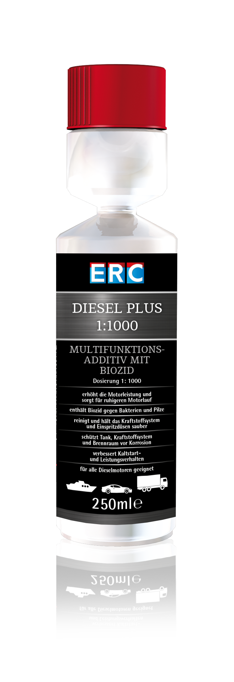 Diesel additiv Diesel Plus - 250 ml til 250 ltr - Additiver - Industri Kemi  ApS
