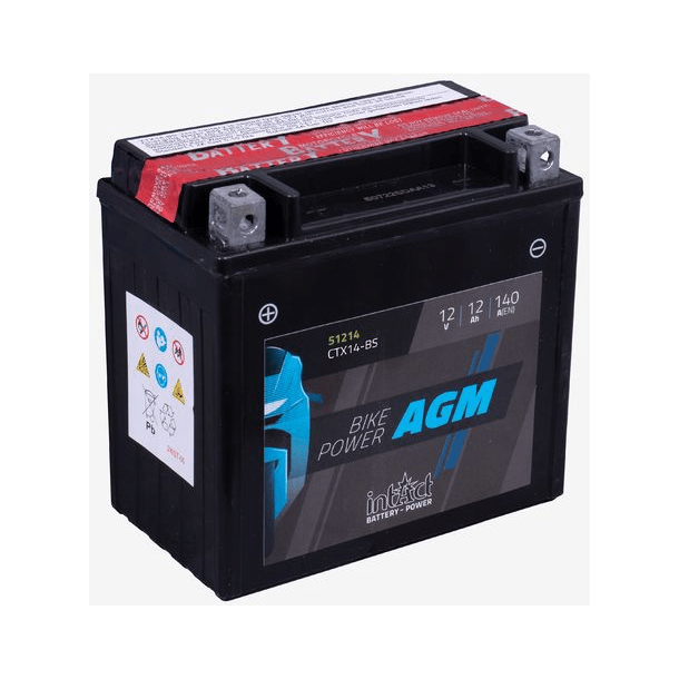 Intact 12V 12Ah 140A AGM-batteri IA CT14B-BS