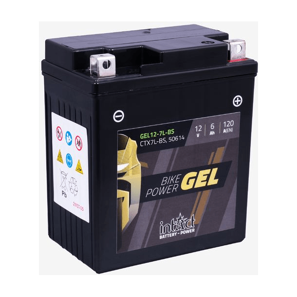 Intact 12V 6Ah 120A gelbatteri IG CTX7L-BS