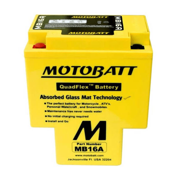 Motobatt  12 V 19 Ah 200 A AGM-batteri  MB16A