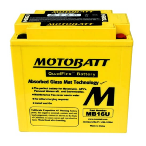 Motobatt 12V 20Ah 240A batteri MB16U