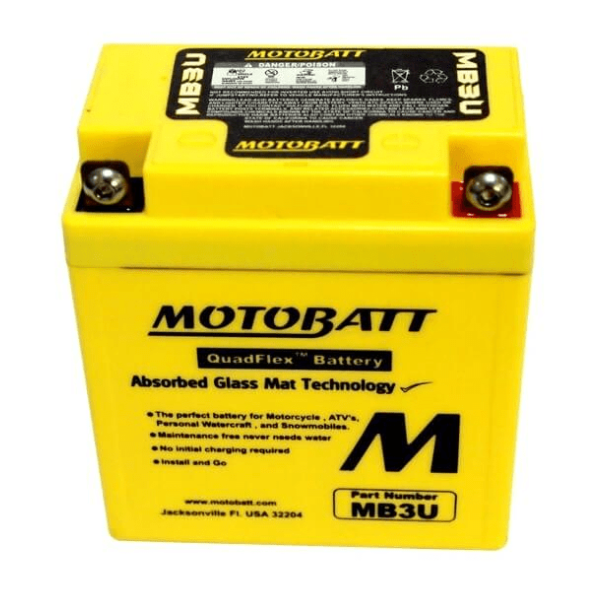 Motobatt 12V 3Ah 50A batteri MB3U