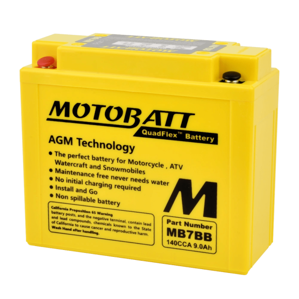 Motobatt 12V 9Ah 150A batteri MB7BB-B