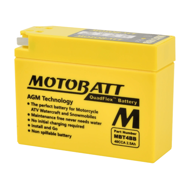 Motobatt 12V 2,5Ah 40A batteri MBT4BB