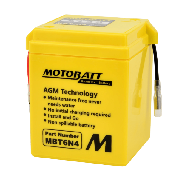 Motobatt 6V 4Ah 90A batteri MBT6N4