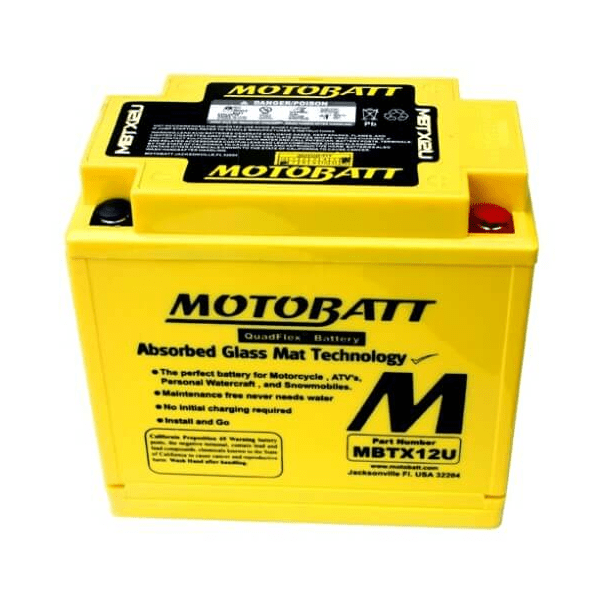 Motobatt 12V 14 Ah 200 A batteri MBTX12U