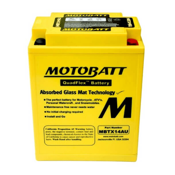 Motobatt - 12V 16,5Ah 210A batteri - MBTX14AU