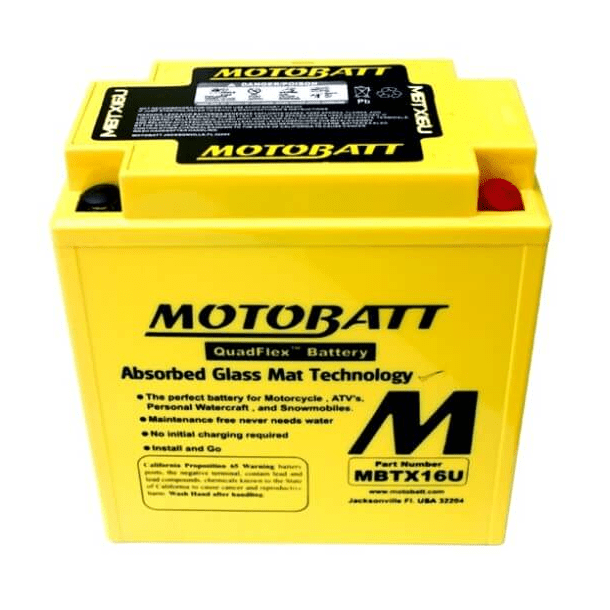 Motobatt 12V 19 Ah 250 A batteri MBTX16U