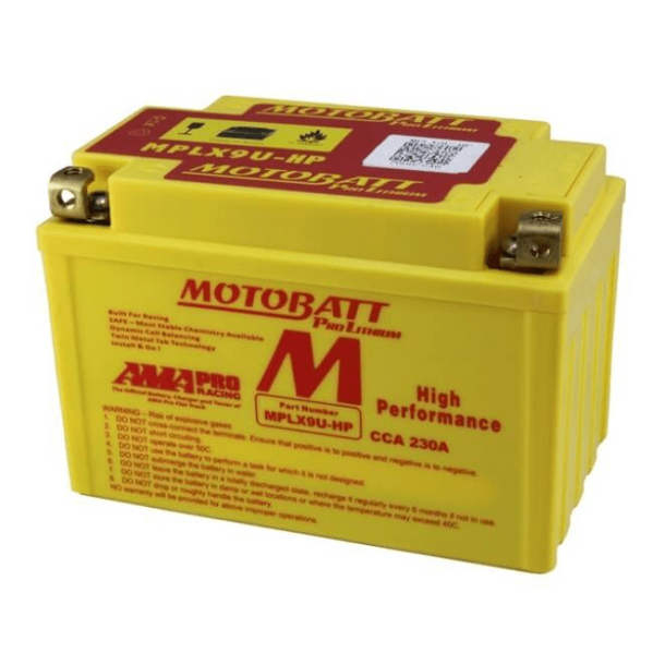 Motobatt 12 V 3 Ah 230 A LiFePO4-batteri - MPLX9U-HP
