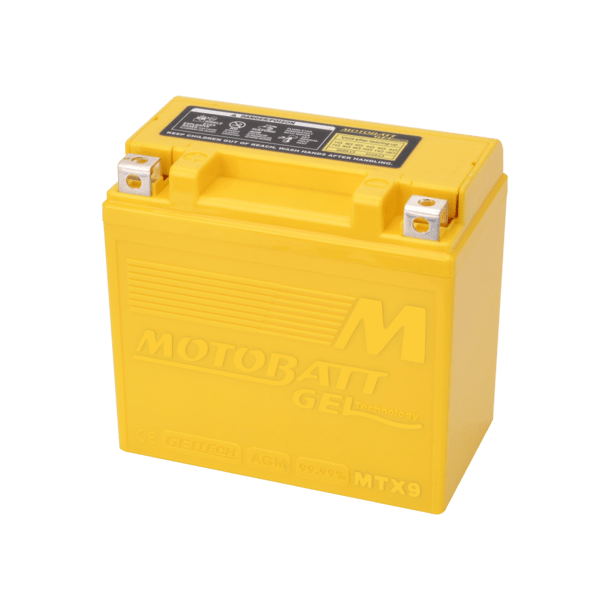 Motobatt 12V 9Ah 125A gelbatteri MTX9