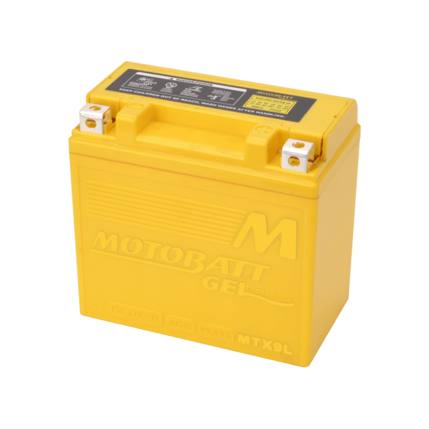 Motobatt 12V 9Ah 125A gelbatteri MTX9L