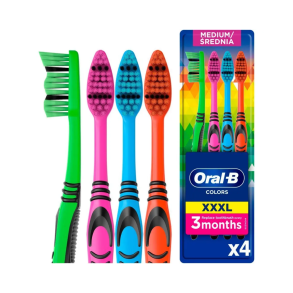Oral-B Colors Medium Tandb�rste - 4 stk.