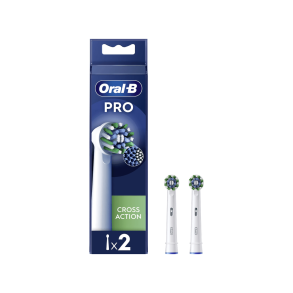 Oral-B Cross Action White Pro B�rstehoveder - 2 stk.