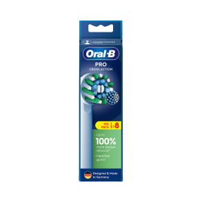 Oral-B Cross Action White Pro B�rstehoveder - 8 stk.
