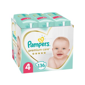Pampers Premium Care Bleer - Jumbo Pack, Str. 4, 68 stk.