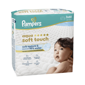 Pampers Aqua Soft Touch V�dservietter - 3 x 60 stk.