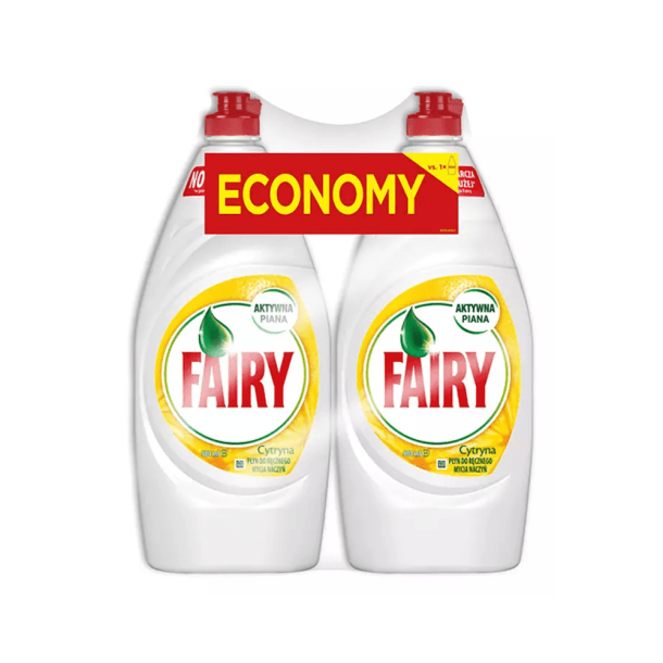 Fairy Lemon Opvaskemiddel - 2 x 900 ml DUO Pack