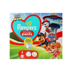 Pampers Pants Buksebleer - Giant Pack Plus, Str. 4, 72 stk., Paw Patrol