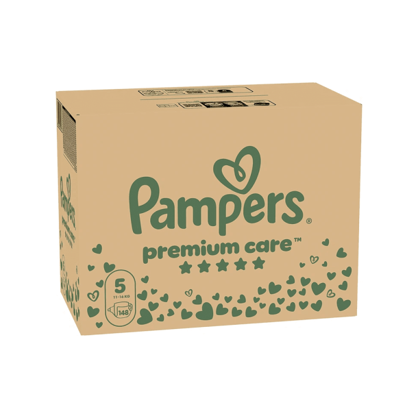 Pampers Premium Care Bleer - Monthly Box, Str. 5, 148 stk.