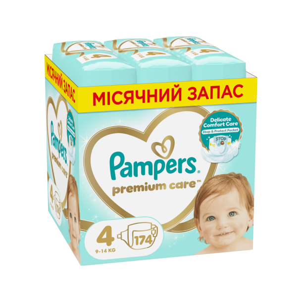 Pampers Premium Care Bleer - Monthly Box, Str. 4, 174 stk.