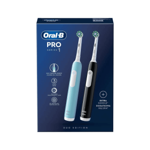 Oral-B Pro 1 DUO Blue+Black Elektrisk tandb�rste - 2 stk.