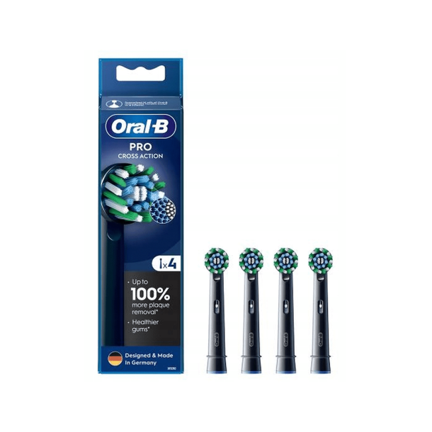 Oral-B Cross Action Black Pro B�rstehoveder - 4 stk.