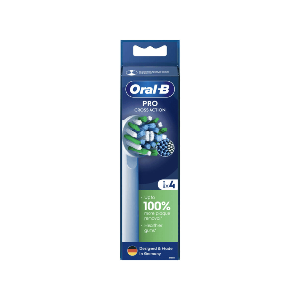 Oral-B Cross Action White Pro B�rstehoveder - 4 stk.
