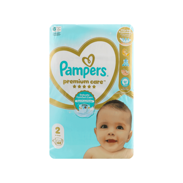 Pampers Premium Care Bleer - Value Pack, Str. 2, 68 stk.