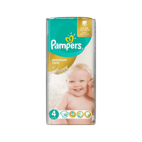 Pampers Premium Care Bleer - Value Pack, Str. 4, 52 stk.