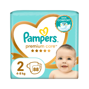Pampers Premium Care Bleer - Jumbo Pack, Str. 2, 88 stk.