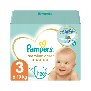 Pampers Premium Care Bleer - Mega Box, Str. 3, 120 stk.
