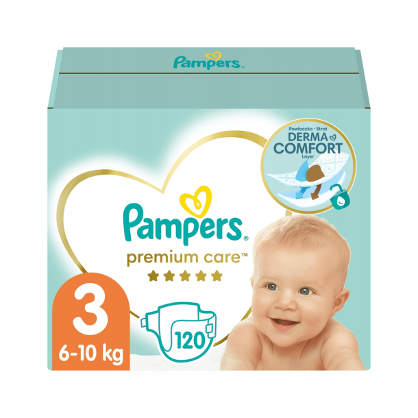 Pampers Premium Care Bleer - Mega Box, Str. 3, 120 stk.