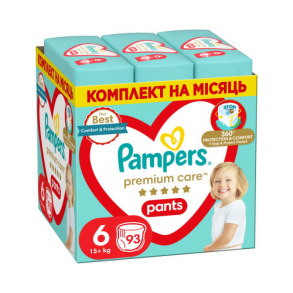 Pampers Premium Care Pants Buksebleer - Monthly Saving Box, Str. 6, 93 stk.