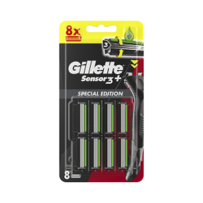 Gillette Sensor 3+ Black Barberblade - 8 stk.