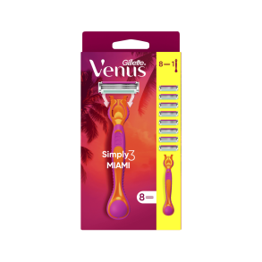 Gillette Venus Simply 3 Miami Hybrid Engangsskrabere - 8 stk.