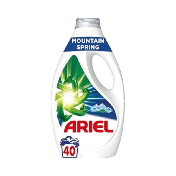 Ariel Mountain Spring Flydende vaskemiddel - 40 vaske, 1,8 l