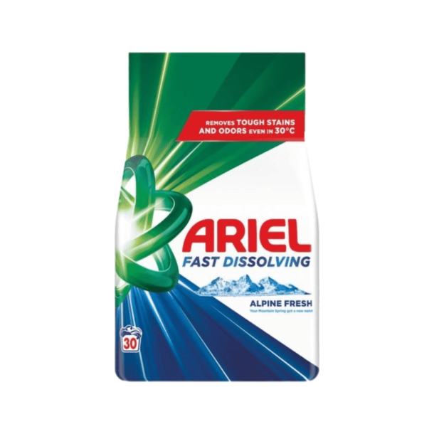 Ariel Mountain Spring Vaskepulver - 30 vaske, 1,65 kg