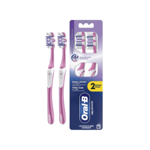 Oral-B Pro-3DWhite Whitening Clean Medium Tandb&oslash;rste - 2 stk.