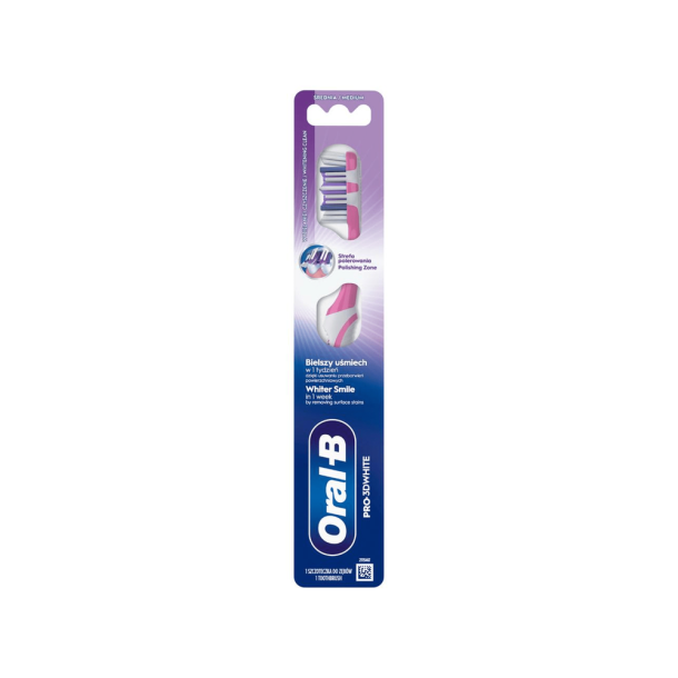 Oral-B Pro-3DWhite Whitening Clean Medium White Tandb�rste - 1 stk.