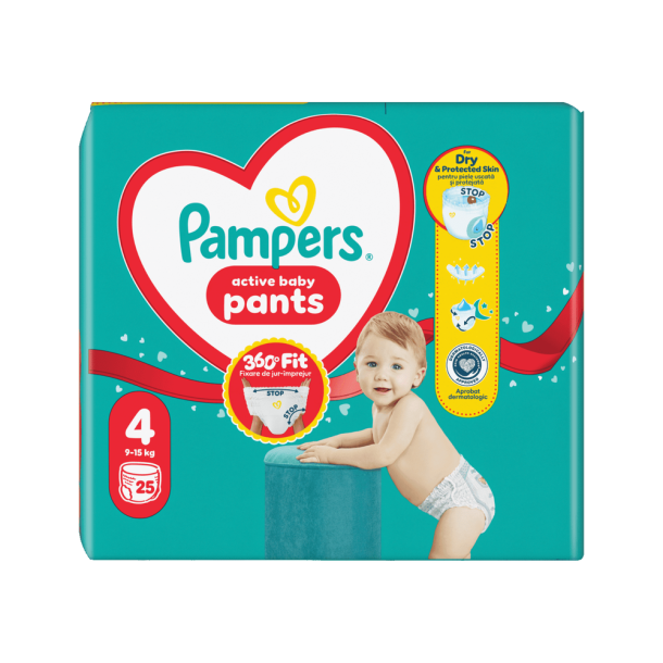Pampers Pants Buksebleer - Carry Pack, Str. 4, 25 stk.