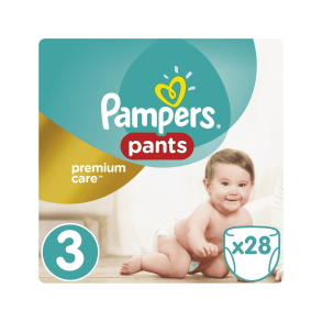 Pampers Premium Care Pants Buksebleer - Carry Pack, Str. 3, 28 stk.