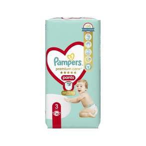 Pampers Premium Care Pants Buksebleer - Value Pack, Str. 3, 48 stk.