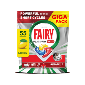 Fairy Platinum+ Lemon Opvasketabs - 55 stk.