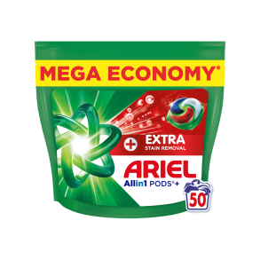 Ariel Extra Stain Removal Vaskekapsler - 50 vaske