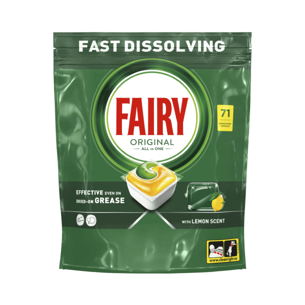 Fairy All in One Lemon Opvasketabs - 71 stk.