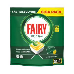 Fairy All in One Lemon Opvasketabs - 100 stk.