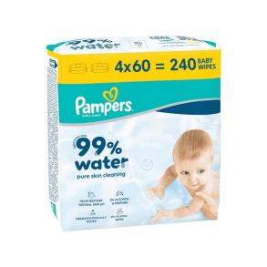 Pampers Water V�dservietter - 4 x 60 stk.