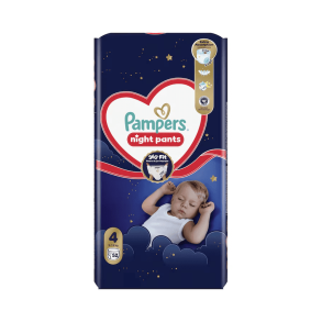 Pampers Night Pants Buksebleer - Jumbo Pack, Str. 4, 52 stk.