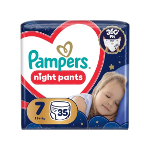 Pampers Night Pants Buksebleer - Jumbo Pack, Str. 7, 35 stk.