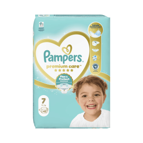 Pampers Premium Care Bleer - Jumbo Pack, Str. 7, 42 stk.